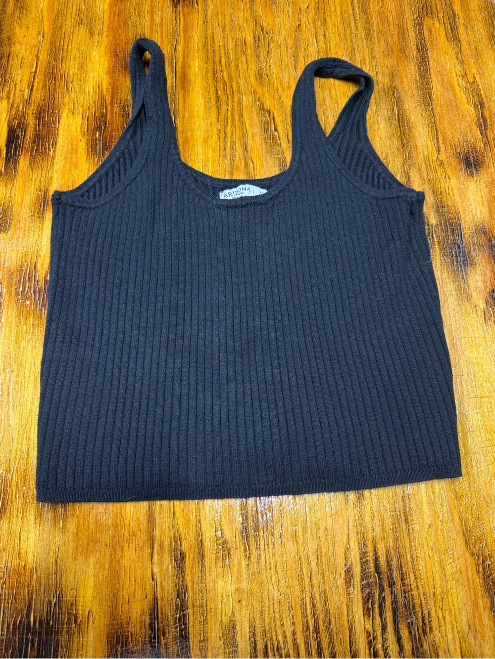 Arizona Jean Company Black Ribbed Knit Tank